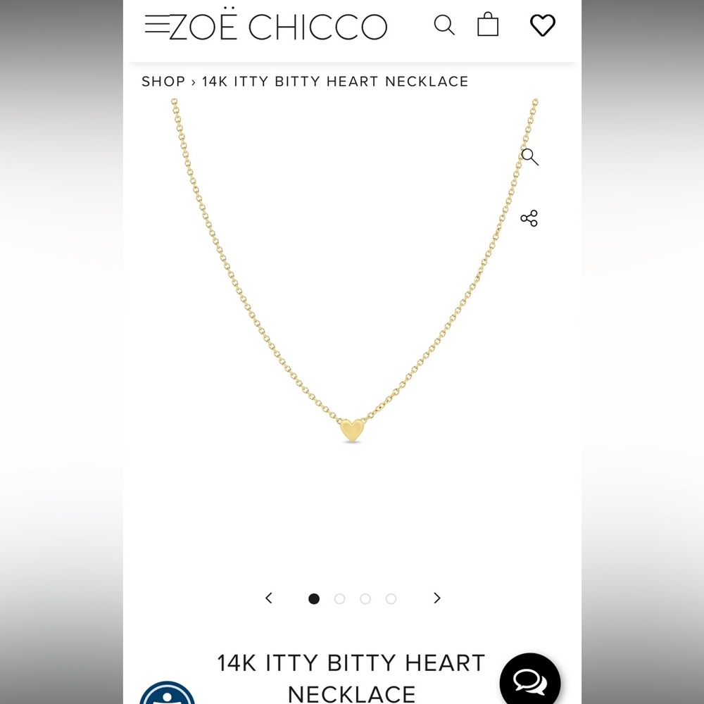 Zoe Chicco itty bitty heart necklace